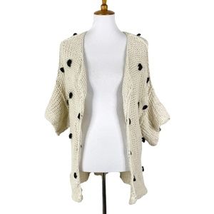 Augden NY 100% Alpaca Open Front Sweater Sz. L Artsy